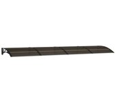 vidaXL Marquesina de puerta policarbonato 400x100 cm Color Negro y transparente, Gris y blanco, Negro y marrón Protección Rayos UV para Terraza Patio Exterior Jardín