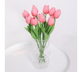 5/10 Pieces Artificial Flowers Tulip Bouquet Pe Fake Flowers Wedding Garden Decoration Outdoor Home Garden Bouquet Vase Decor