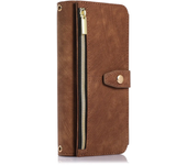 Leather Wallet Zipper Card Slot Phone Case For Samsung Galaxy Z Fold 6 5 4 3  Fold6 5G Screen Protect with Stand Function Cover