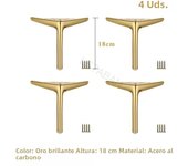 4PCS Metal Furniture Legs TV Cabinet Bed Coffee Table Leg Black Gold Silver Desk Stool Chair Foot Sofa  Hardware Replacement Leg
