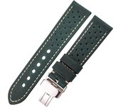 Breathable Genuine Leather Watchbands Women Men 5 Colors Strap 20mm 22mm 24mm Smart Watch Band Deployment Clasp