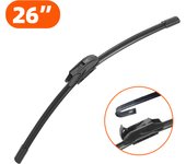 Limpiaparabrisas sin marco con gancho universal en forma de J/U, hoja de goma de alta calidad para limpiaparabrisas de coche, actualización de 13 "-28"