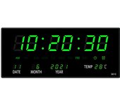 Reloj de pared digital luminoso Alarma Hora chiming temperatura fecha calendario Reloj de Mesa electrónico LED Reloj decoración con enchufe