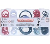 Surtido de juntas, arandelas y abrazaderas, 86 piezas ass black+decker