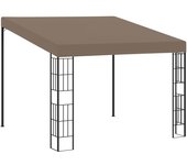 vidaXL Cenador con Montaje en la Pared 3x3 m Pérgola Jardín Toldo Color Taupé,  Crema,  Antracita y mas