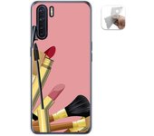 Tumundosmartphone Funda Gel Tpu para Oppo A91 diseño Brochas Dibujos