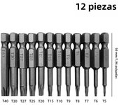 Car Tool Torx Security Head Screwdriver Drill Set Magnetic Extension Adapter Star Hex Spline Bit for Car Electric Drill 11/12pcs
