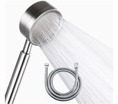 Cabezal de Ducha de alta presión con el 1,5 m Manguera, Cabezal de Ducha del Ahorro del Agua del Maple inoxidable con La Manguera de Ducha,