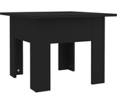 vidaXL Mesa de centro madera contrachapada 55x55x42 cm Blanco, Negro, Roble Sonoma Mesita de Salón o Comedor o Auxiliar Mesa de Café Meuble Salón