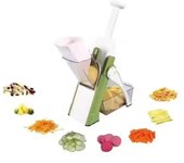 Cortador de Verdura Multifuncional con Cuchillas de Acero Inoxidable, Mandolina de Cocina Manual, Espirilizador Cortador de Verduras para el Chef y el Hogar