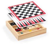 Set 4 Juegos en 1 Ajedrez, Backgammon, Dominó y palitos