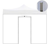 Cubierta lateral impermeable Blanca de 6x2MT con Puerta enrollable para Cenador plegable de 3x6mt