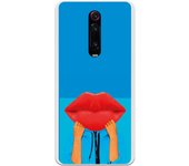 Funda compatible con Xiaomi Mi 9T (Redmi K20) - Beso fondo Azul