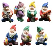 Seven Dwarfs Gnomes Statue Decorations Micro Landscape Miniature Ornament