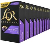 L'OR cápsulas de café Profondo intensidad 8 (caja de 100 cápsulas)