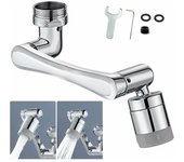 Aireador de Grifo giratorio de 1080 ° de latón, 2 Modos, burbujeador de filtro de Grifo de Cocina ajustable con adaptador de Boquilla, para Grifos con Boquilla de Rosca externa o interna M22 Rosca M2