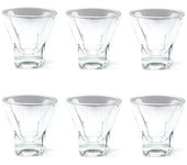 Juego 6 Vasos Chupito Cristal Liso 6cm - Conjunto Vajilla