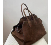 Bolso De Mano Retro De Gran Capacidad Para Mujer Diseño De Niche De Alta Gama Otoño E Invierno Bolsa Tote De Cuero Seda