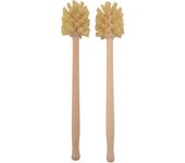 Escobilla Para Inodoro, Paquete De 2 Escobillas Para Inodoro De Madera Hecha De Madera De Haya, Cerdas Fuertes Con Poder De Limpieza 360 [kk]