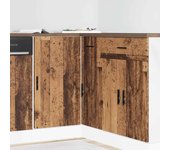 vidaXL Mueble bajo para fregadero “Lyon” en color Roble ahumado/Roble Sonoma/Blanco y más | almacenamiento funcional diseño moderno para baño dormitorio sala