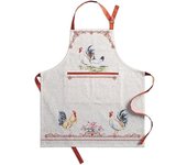 Delantal de cocina 100 % algodón con cuello ajustable y lazos largos para mujeres y hombres Chef-Campagne