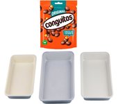 Pack repostería:CONGUITOS NEGROS DOYPACK 220G+Set 3pc moldes para horno menorca