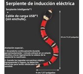 1PC Smart Sensing Cat Toys Interactive Automatic Eletronic Snake Cat Indoor Play Kitten Toy USB Rechargeable for Cats Kitten