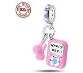 Original Charms 925 Sterling Silver Music Series Rock Guitar Beads Fit Pandora Bracelet DIY Charm For Women Jewelry Fashion Gift