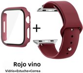 Glass+Case+Strap for Apple Watch Band 42mm 44mm 41mm 40mm 38mm 45mm 49mm Screen Protectors for Apple IWatch Series 8 7 6 SE 5 4