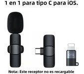 Micrófono Lavalier Inalámbrico Portátil Para iPhone Y Android Grabación De Audio Y Video Mini Mic Con Batería De Longa Vida Transmisión De 10M