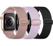 3 Pack Elastic Strap for Apple Watch Bands for Women 40mm 38mm 44mm 42mm 41mm 45mm Stretchy Wristband for Iwatch Series 9 8 7 6