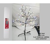 Gerimport Árbol de Navidad 120 Cm con 100 Luces LED Blancas - Adornos Navideños
