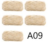 5pcs X100g Soft Velvet Yarn For Knitting Sweater Scarf Blankets Thick Crochet Yarn Threads