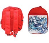 PACK MOCHILA ROJA Y ESTUCHE HATSUNE MIKU FLORES JARDIN school material vocaloid music anime