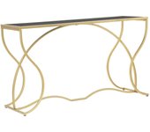 Consola MF626, Metal, Oro, 130x40x75 cm