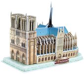 DAM. Puzle 3D de cartón de la Catedral de Notre Dame en París. 44 piezas. 25x17x11cm.