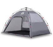 vidaXL Tienda de playa 2 personas impermeable apertura rápida gris