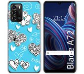 Funda Silicona para ZTE Blade A72 diseño Mariposas Dibujos