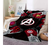 Marvel The Avengers Blanket for Sofa Soft Flannel Throw Fluffy Bed Blanket New Born Winter Children Blanket Baby Gift Miniso