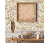 Muestra DIN A4 de Papel pintado vinílico lavable bosque de árboles y hojas en relieve textil - Sylvan Splendor 682872 de GAULAN