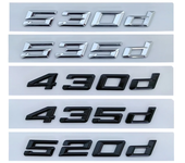 3D ABS Black Logo 520d 420d 428d 430d 435d 525d 528d 530d Emblem Letters Sticker Car Trunk Badge For E39 E60 G30 F10 Accessories