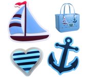 Charm Accessories for Bogg Bag - Rubber Beach Bag Accessories Charm Insert, 3pcs Flowers Dolphin Beach Totes Charm Decoration In