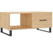 vidaXL Mesa de centro madera contrachapada 90x50x40 cm Blanco, Negro, Blanco brillante Mesita de Salón o Comedor o Auxiliar Mesa de Café Meuble Salón