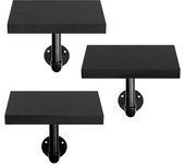 Lote 3X estante flotante de pared-3X colgante estante 20x15x18cm de madera de pino capacidad de carga 15kg - Retro Art Wall Mount