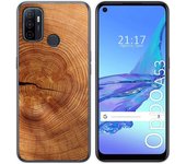 Tumundosmartphone Funda Gel Tpu para Oppo A53 / A53s diseño Madera 04 Dibujos