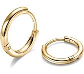 2/6Pcs Huggie Hoop Earrings for Women Men -  Stainless Steel Hoop Earrings for Cartilage Tragus Helix Daith Piercing Jewelry