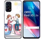 Tumundosmartphone Funda Gel Tpu para Oppo Find X3 Lite 5G diseño Café Dibujos