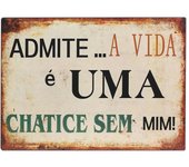 ORIGEN Home Decor Adornos pared portugues Placas Metal | Placa de Metal Marrón Rectangular - 24x33x1cm 30747