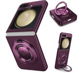 360° Magnetic Ring Kickstand Case for Magsafe Samsung Galaxy Z Flip 6 5 4 3 ZFlip Flip5 Flip4 Flip6 5G Macsafe Holder Hard Cover
