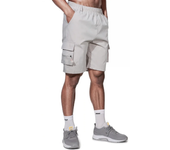 Summer Outdoor Cargo Shorts Men Overalls Elastic Waist Cycling Shorts Multi-pockets Loose Work Shorts Quick Dry Sport Short Pant